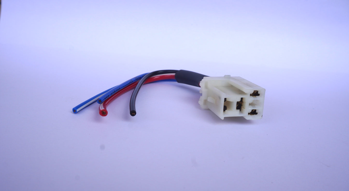 Wiring harness with connectors on a white background