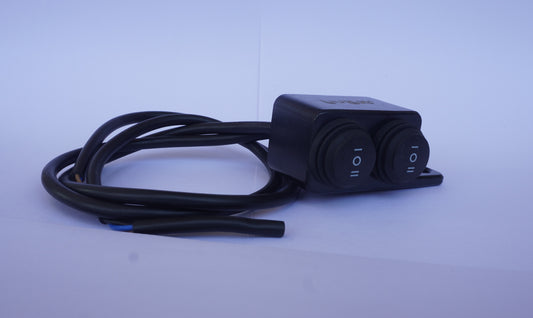 Waterproof Multi-Function 3 Mode Mirror Mount Switch Button (Dual Combination Type) – CNC Aluminium, 12V DC Universal for All Motorcycles, Bikes, Cars & Scooties